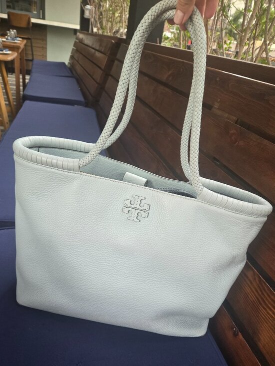 Tory Burch Handbags - Tory Burch Taylor Large Tote Seltzer Blue Leather Bag Travel